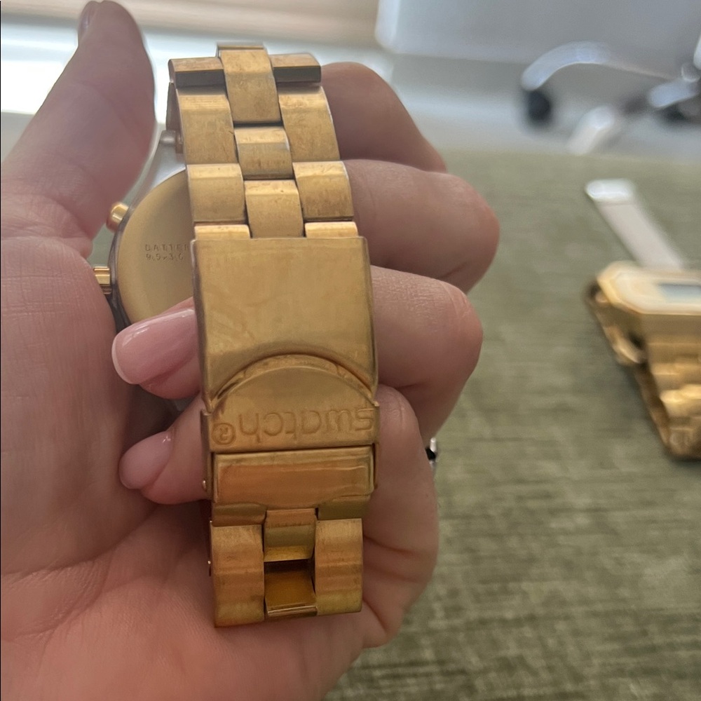 Swatch Gold and Silver Watch - Picture 3 of 6